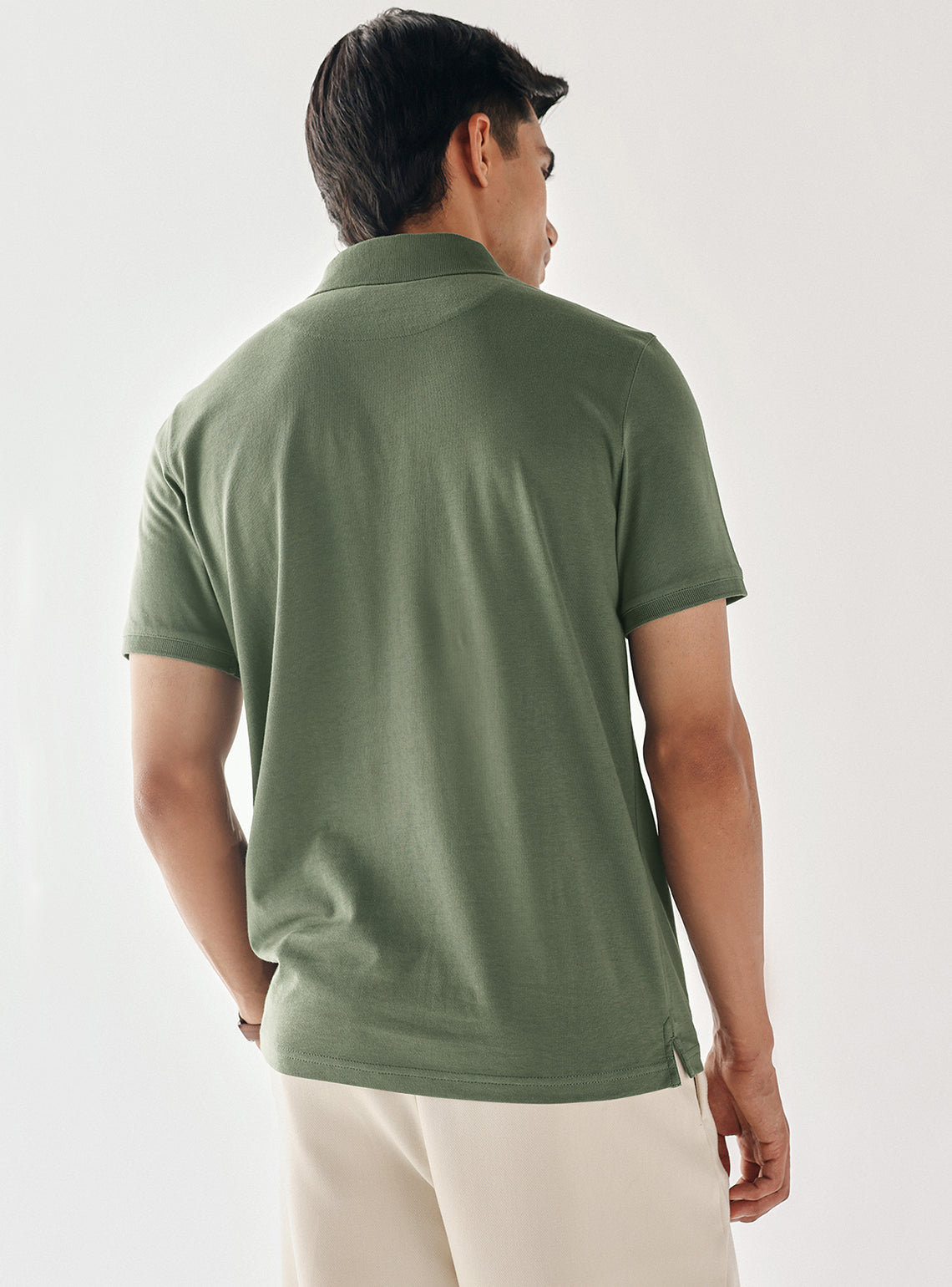 Flint Green Cotton Polo