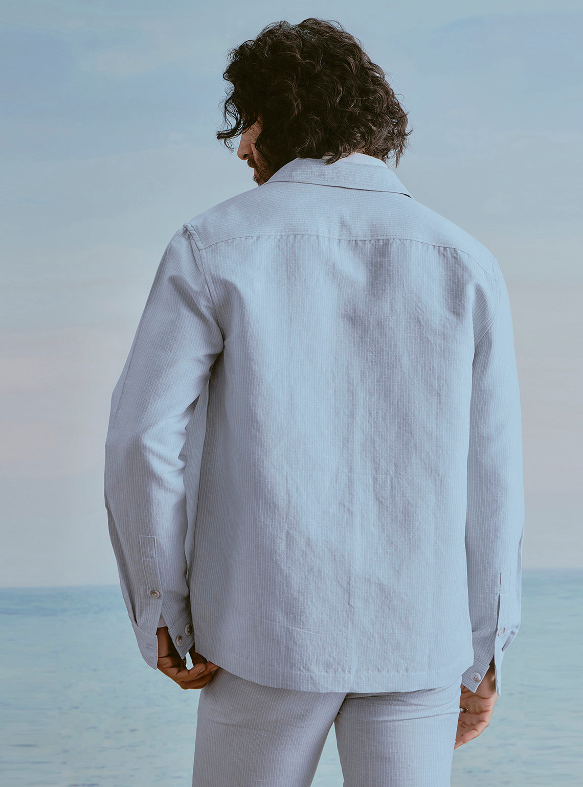 Ocean Blue Stripe Jacket