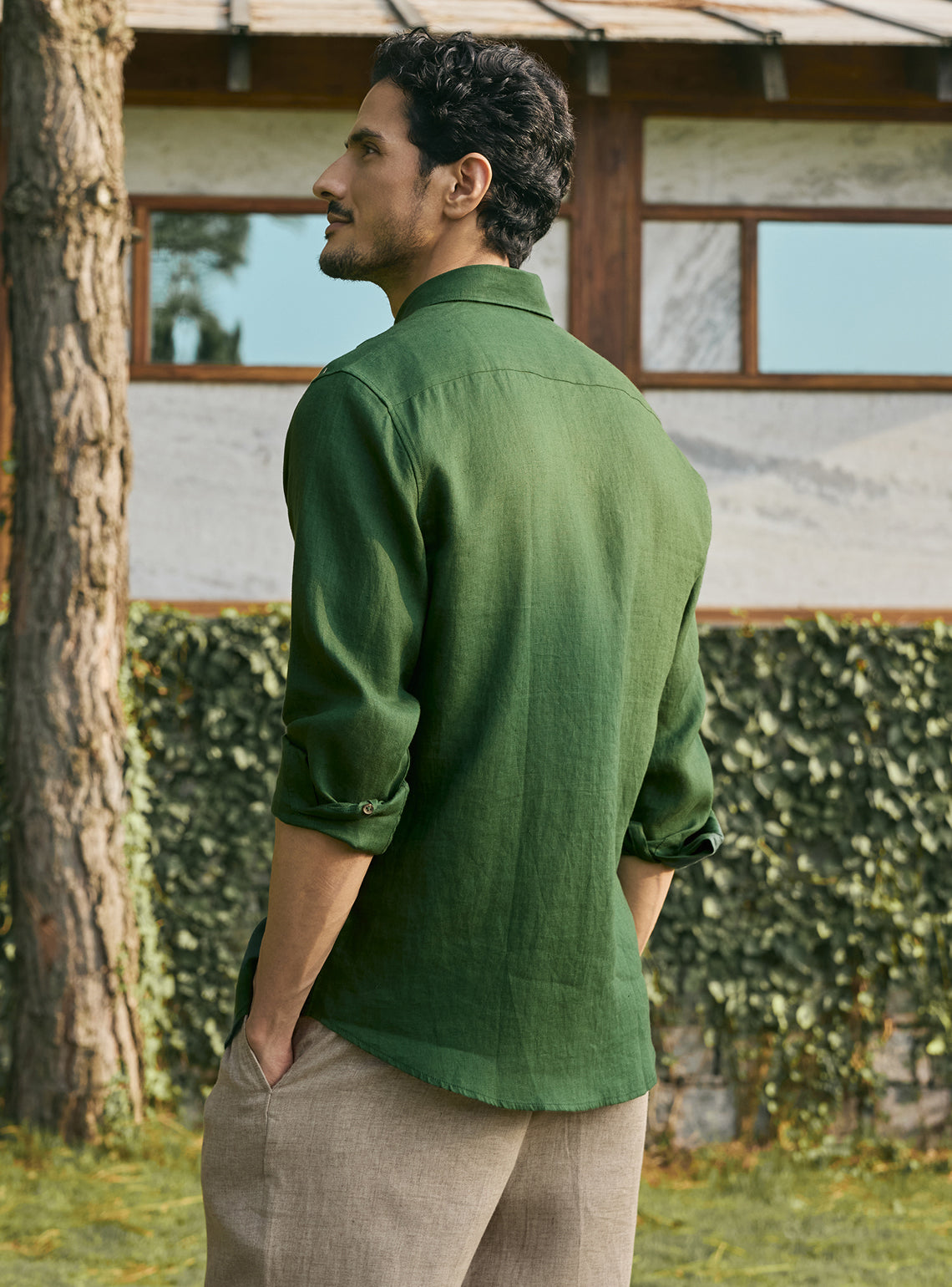 Glade Green Linen Shirt