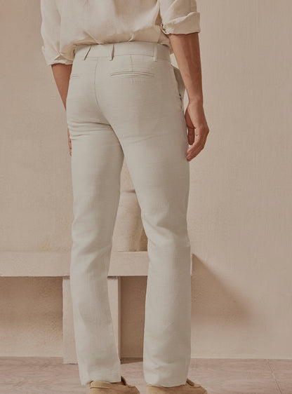 Drift Beige Linen Trousers