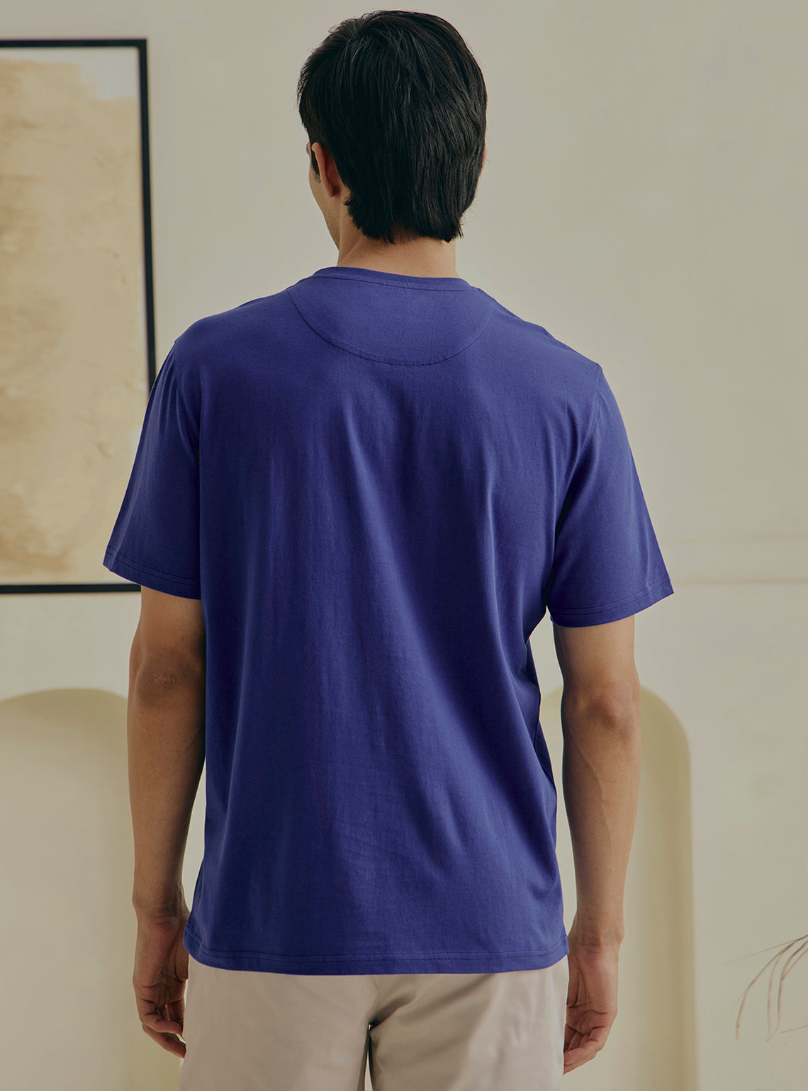 Pea flower Blue Cotton Crewneck