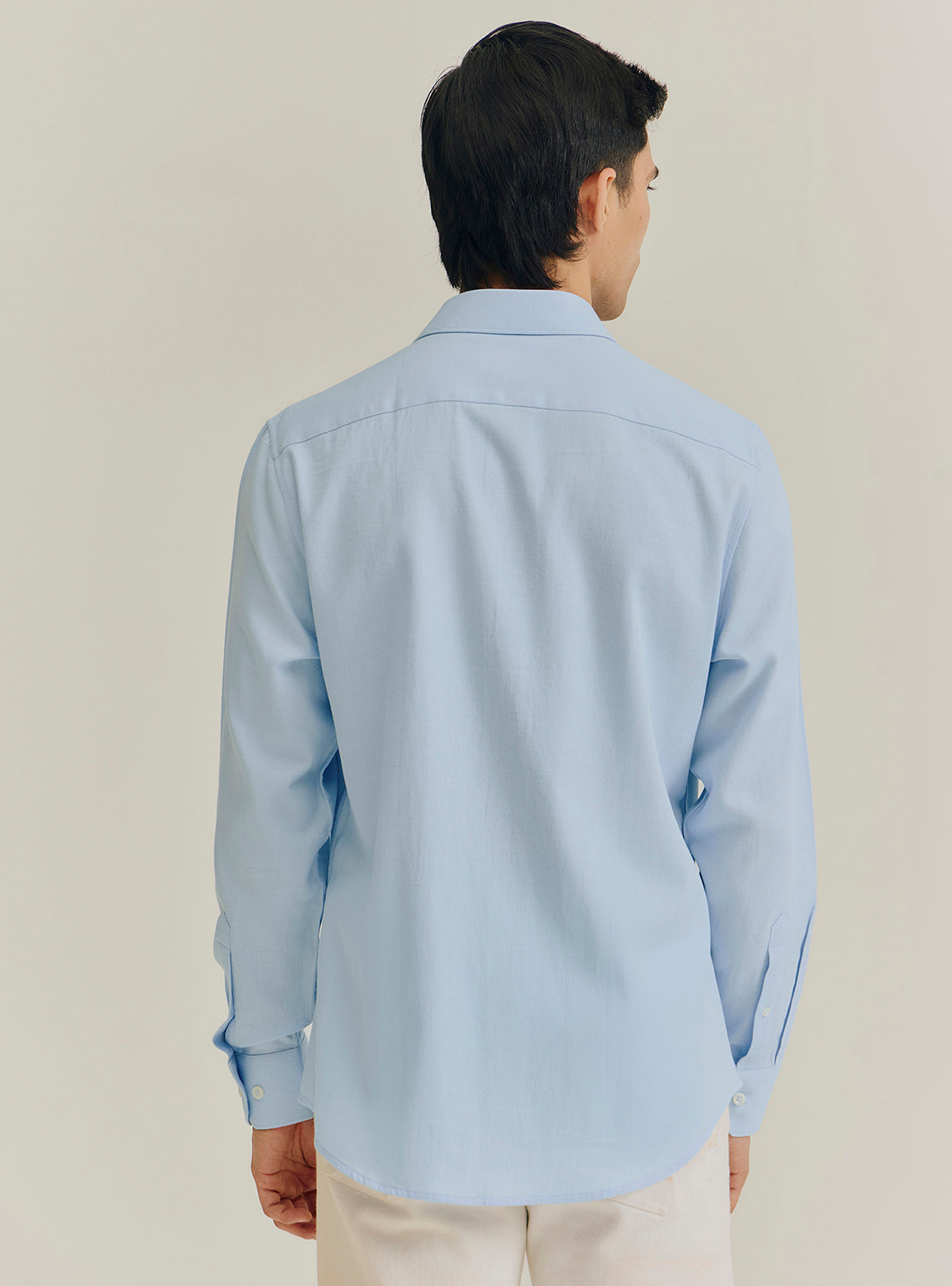 Sky Blue Cotton Dobby Shirt