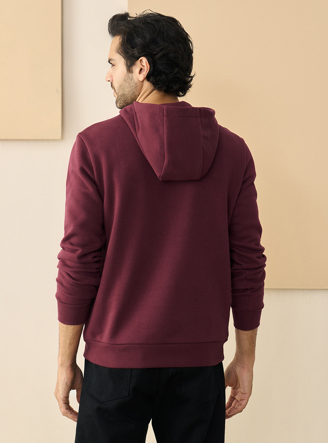 Dusky Burgundy Fleece Hoodie