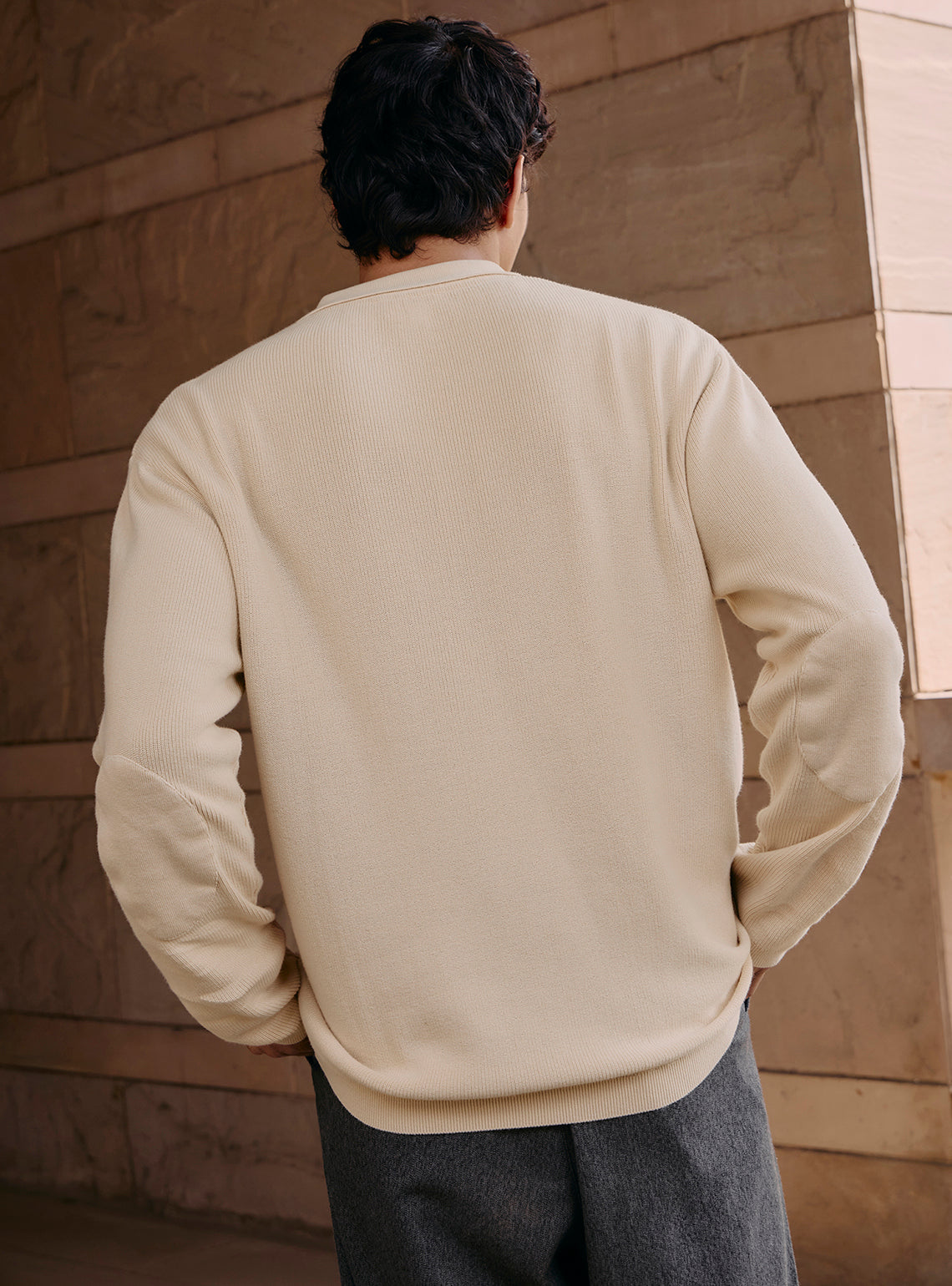 Dawn Off-White Cotton Pullover