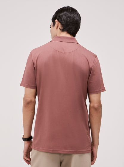 Merlot Burgundy Cotton Jersey Polo