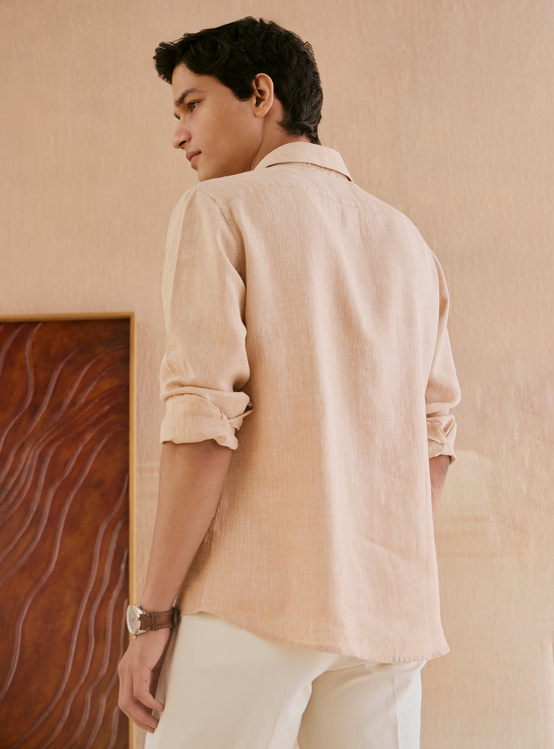 Vanilla Beige Linen Shirt