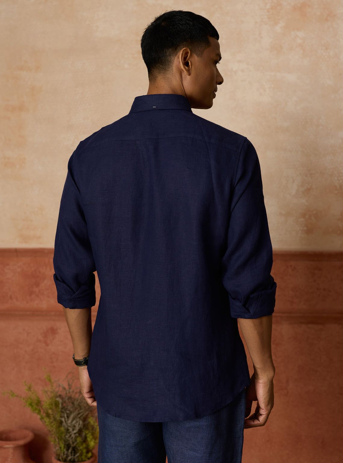 Midnight Navy European Linen Shirt