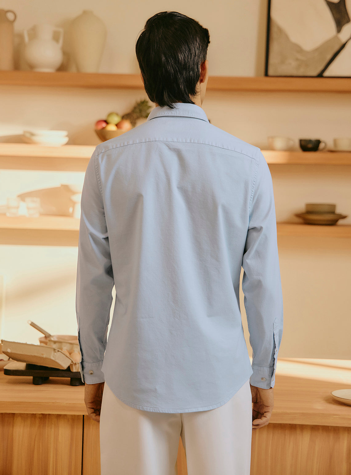 River Blue Cotton Stretch Oxford Shirt