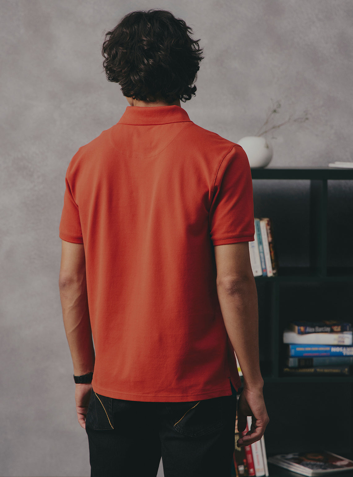 Paprika Rust Cotton Stretch Polo