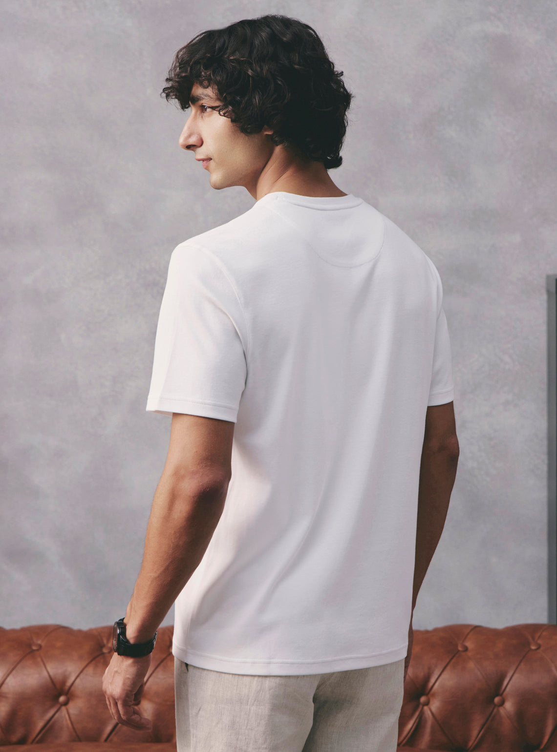 Milk White Supima Cotton Crewneck