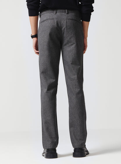 Mirage Grey Cotton Melange Trousers