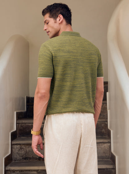 Bronze Olive Cotton Grindle Polo