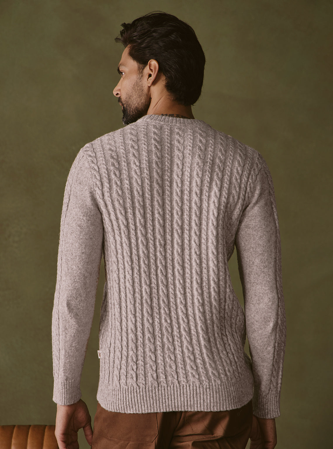 Quarry Beige Cable Pullover