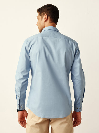 Essential True Blue Cotton Oxford Shirt