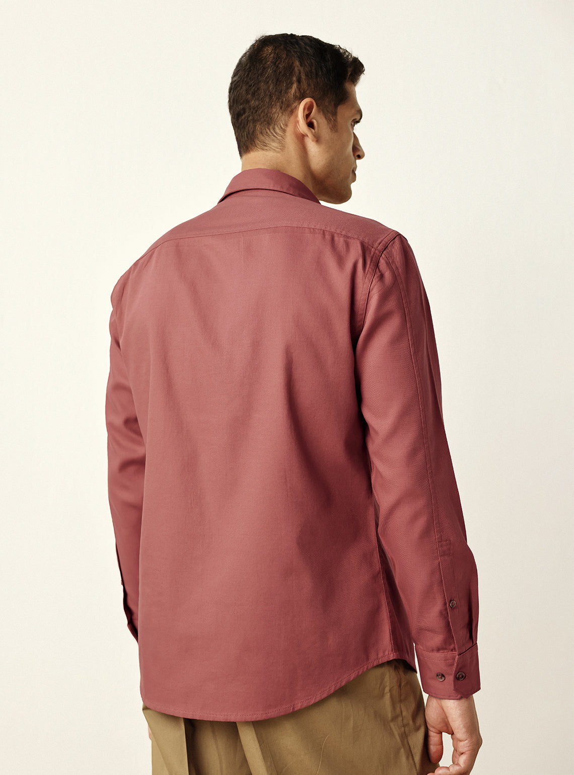 Red Cotton Twill Utility Shirt