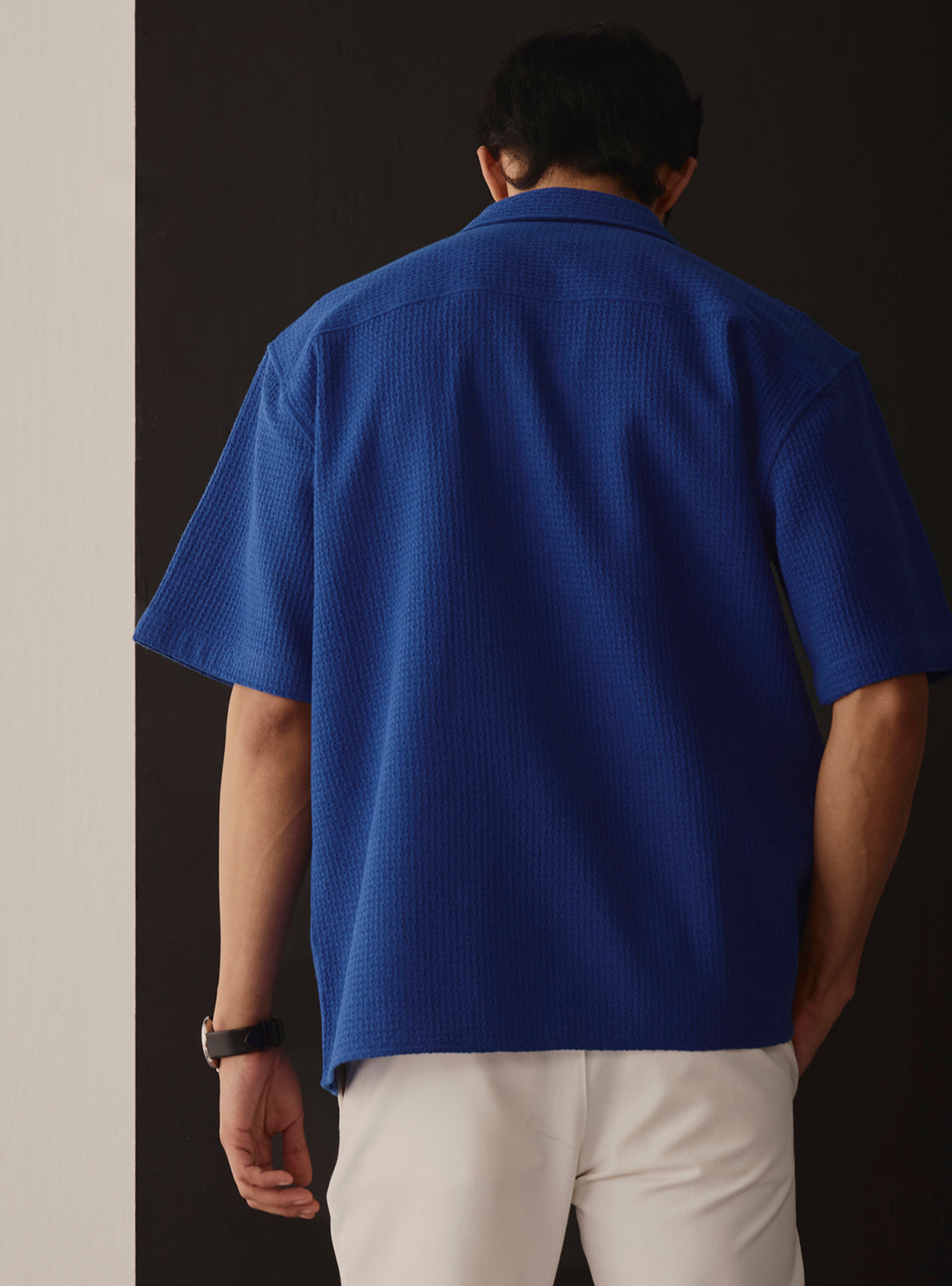 Lagoon Blue Cotton Resort Shirt