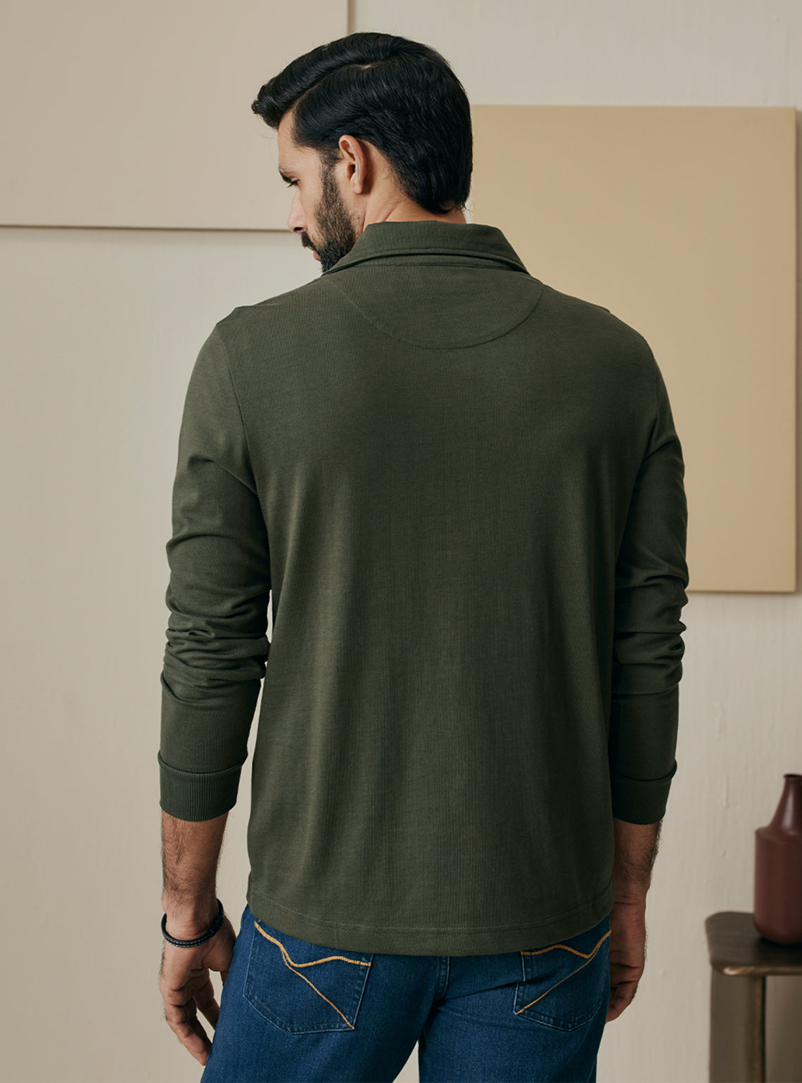 Earthy Olive Cotton Sweatshirt