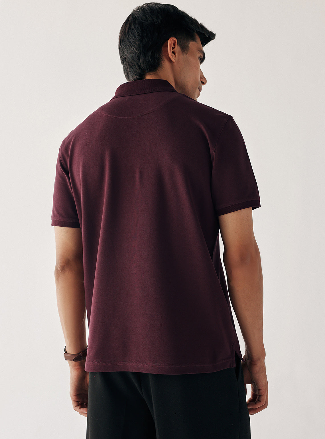 Wineberry Cotton Blend Pique Polo