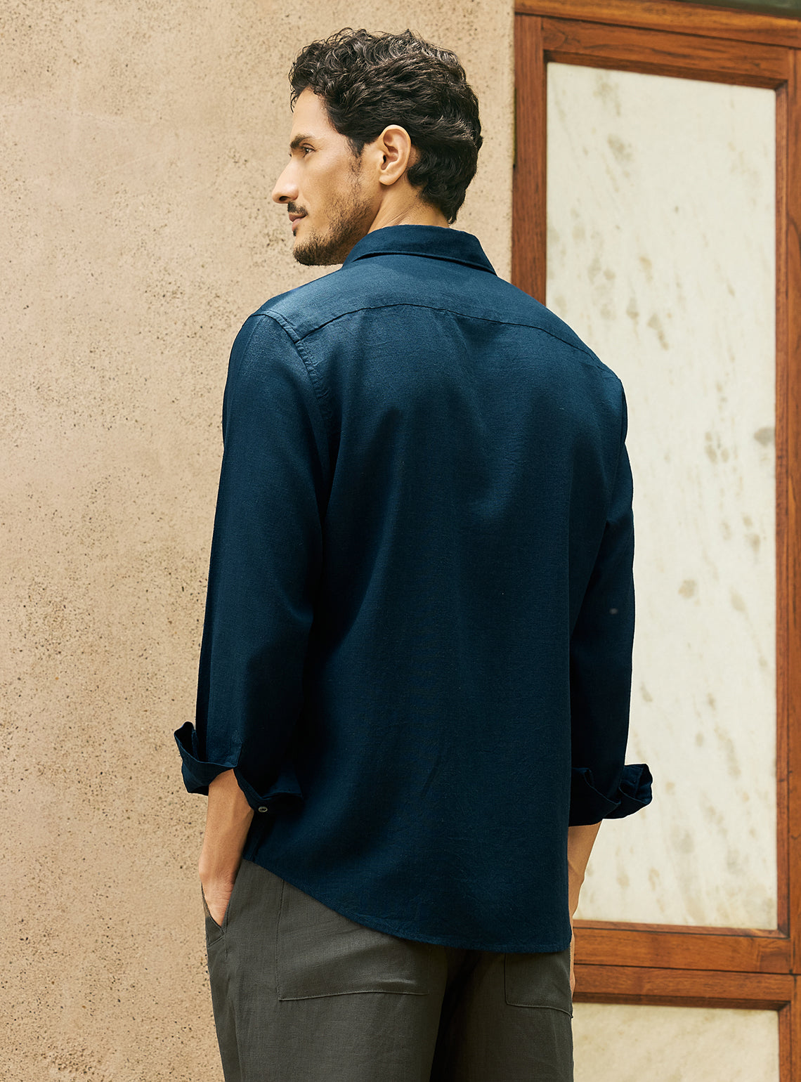 Abyss Navy Lyocell Linen Shirt