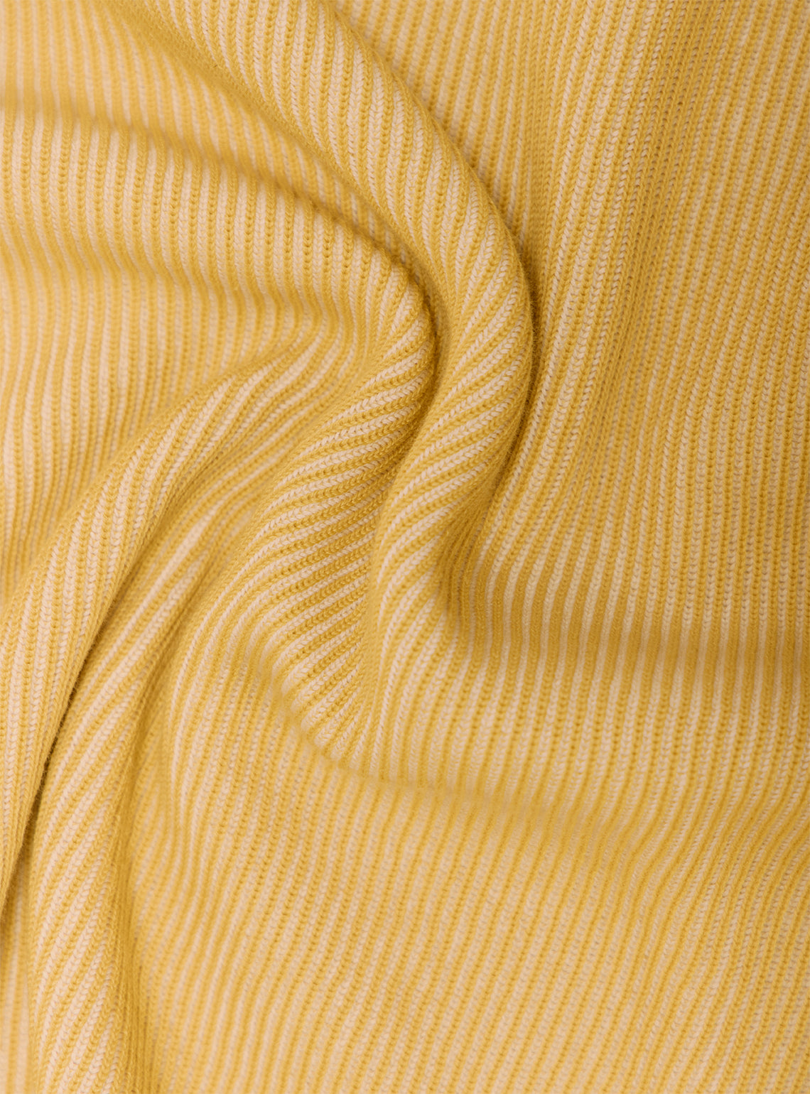 Solctice Yellow Cotton Structured Knit Polo