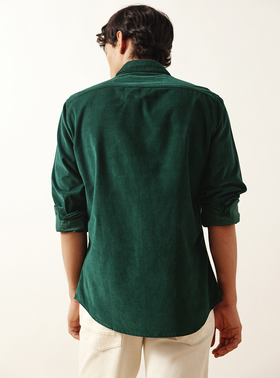 Spectra Green Cotton Tencel Corduroy Shirt