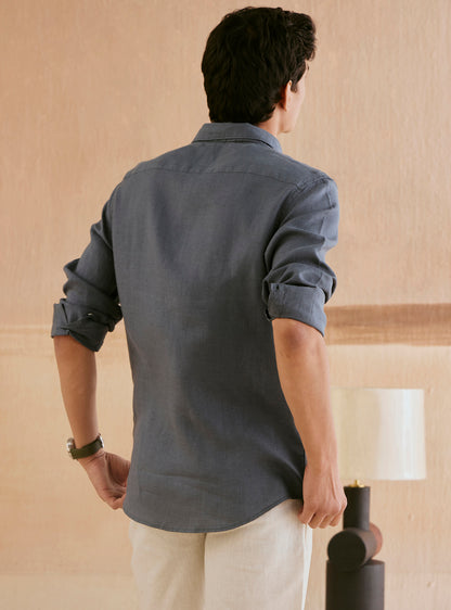 Baltic Grey Linen Shirt