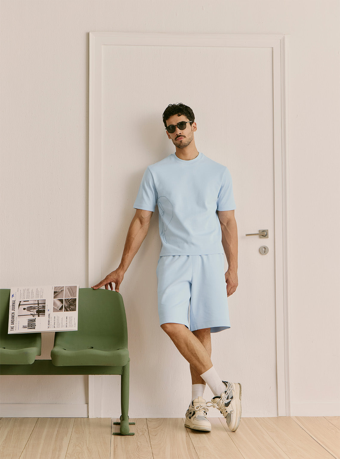 Glacial Steel Blue Blend Shorts
