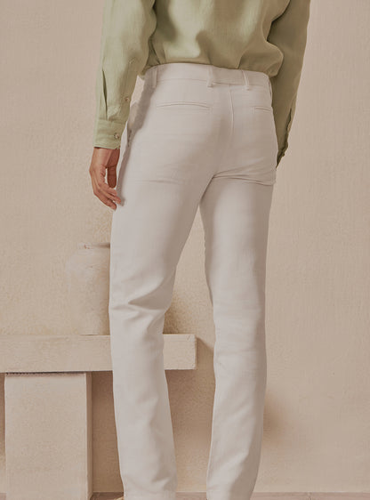 Dune Off White Linen Trousers