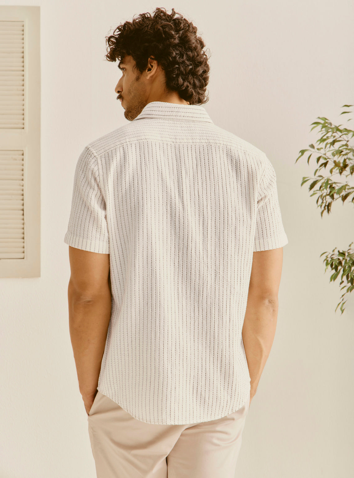 Hydra Off-White Cotton Stripe Shirt