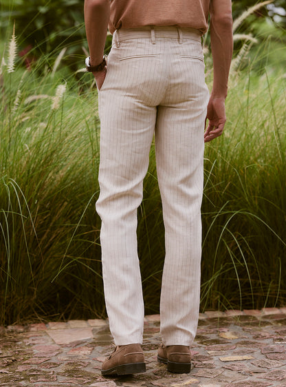 Marble Khaki Linen Trousers