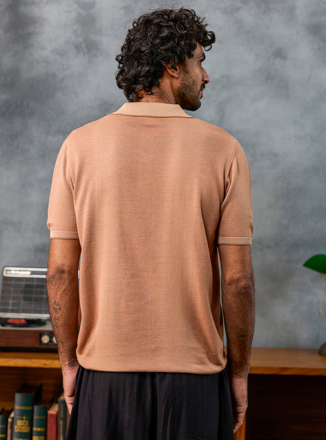 Long Game Khaki Cotton Polo