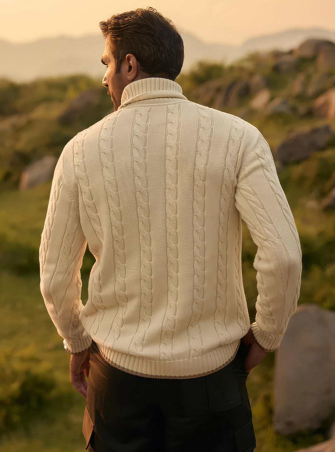 Dawn Off White Cotton Blend Pullover