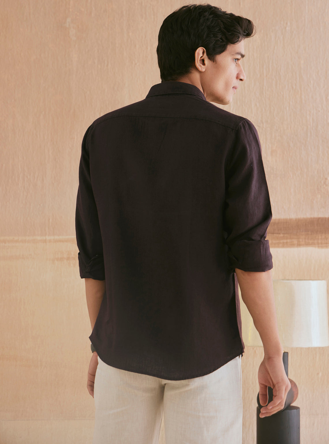 Deep Brown Linen Shirt