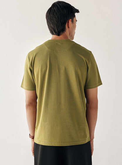 Teak Olive Cotton Crew