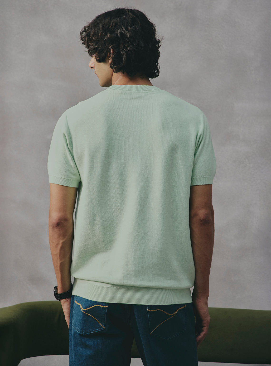 Eucalyptus Green Cotton Crewneck