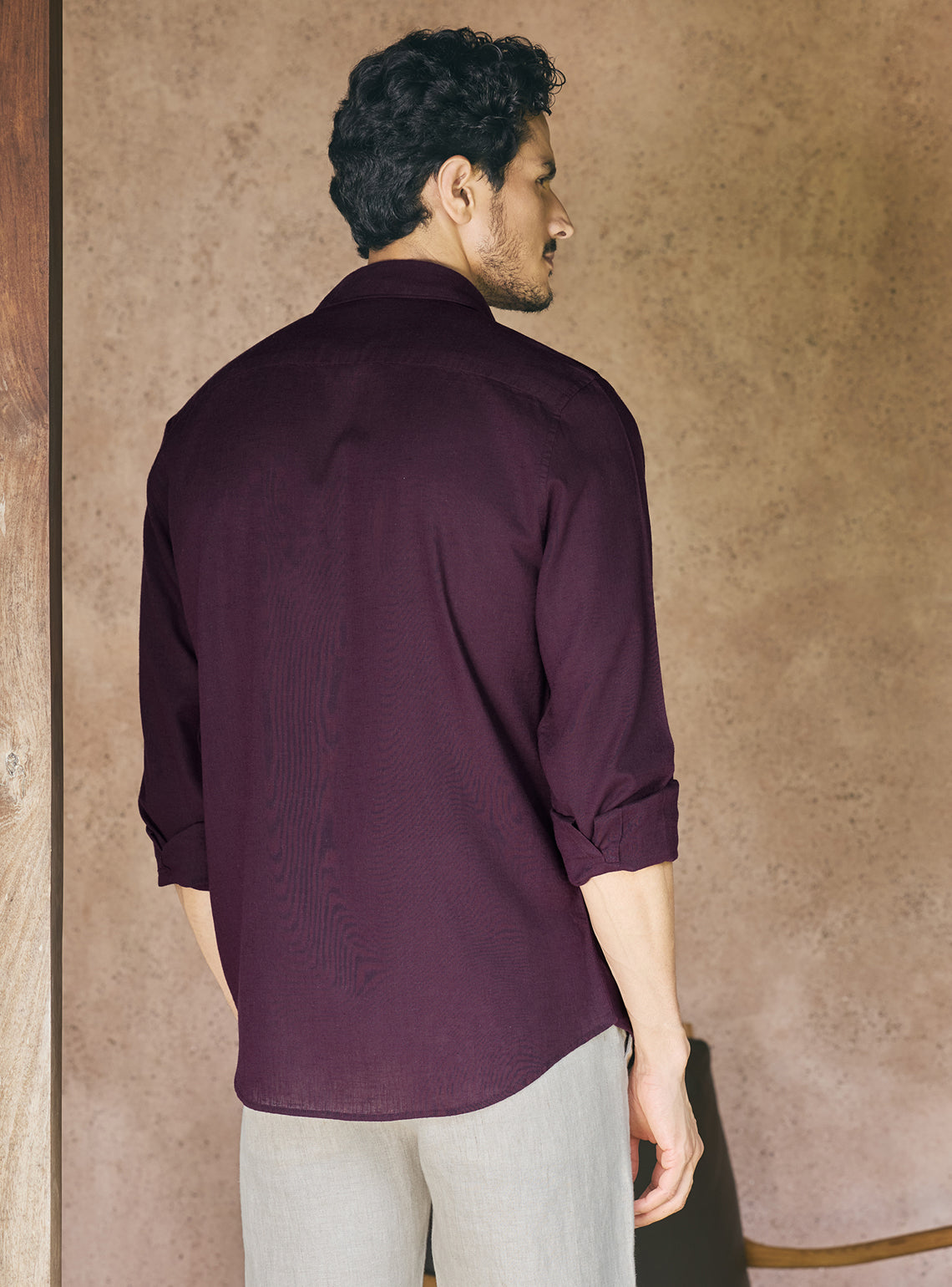 Mystic Violet Lyocell Linen Shirt