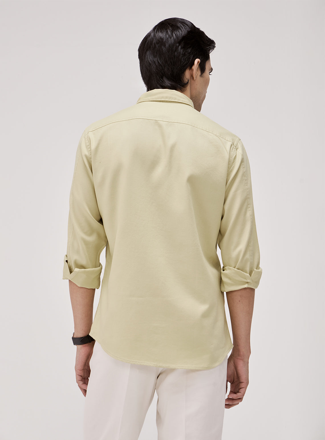 Statement Sun Yellow Cotton Twill Shirt