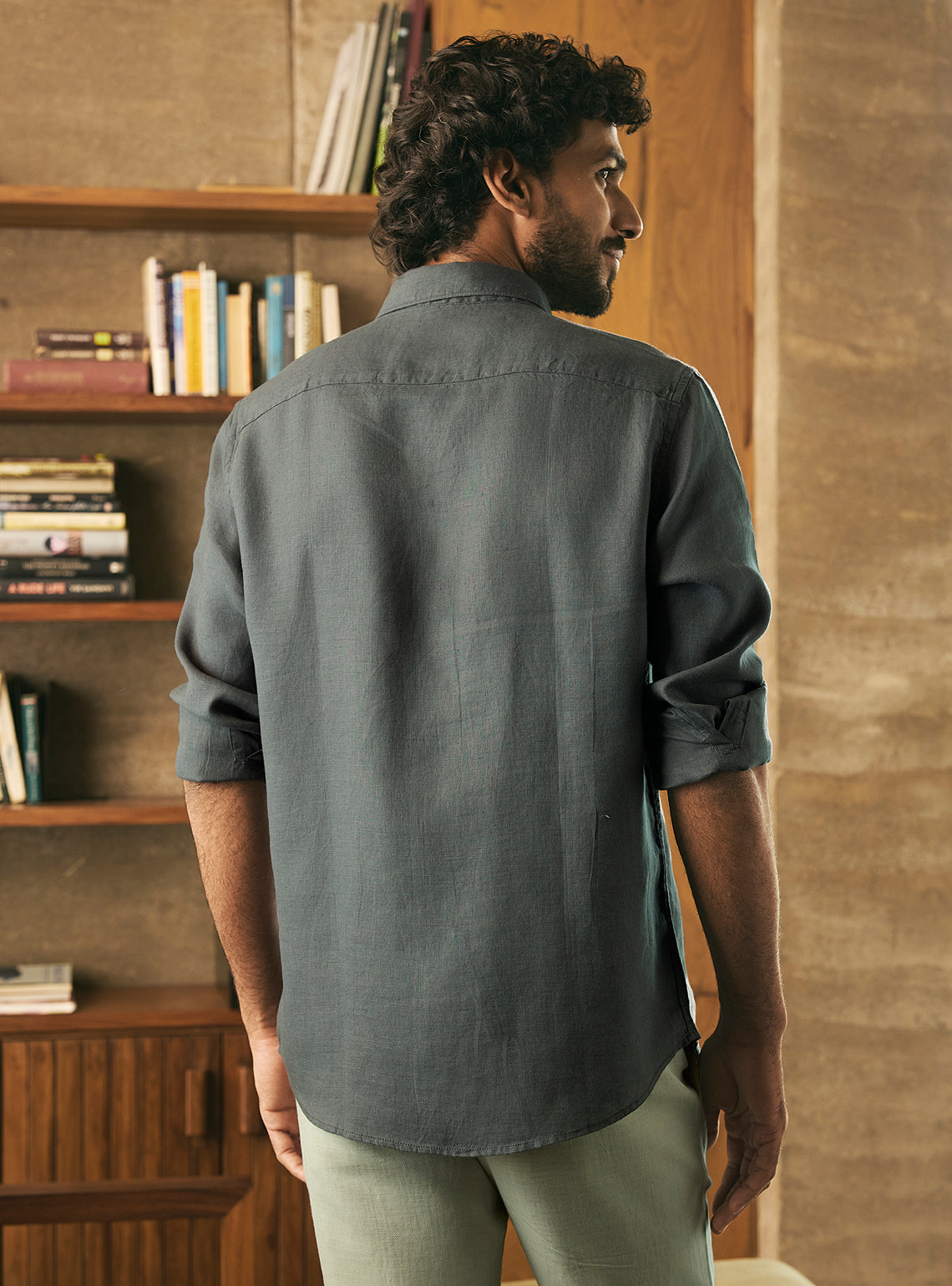 Baltic Grey European Linen Shirt