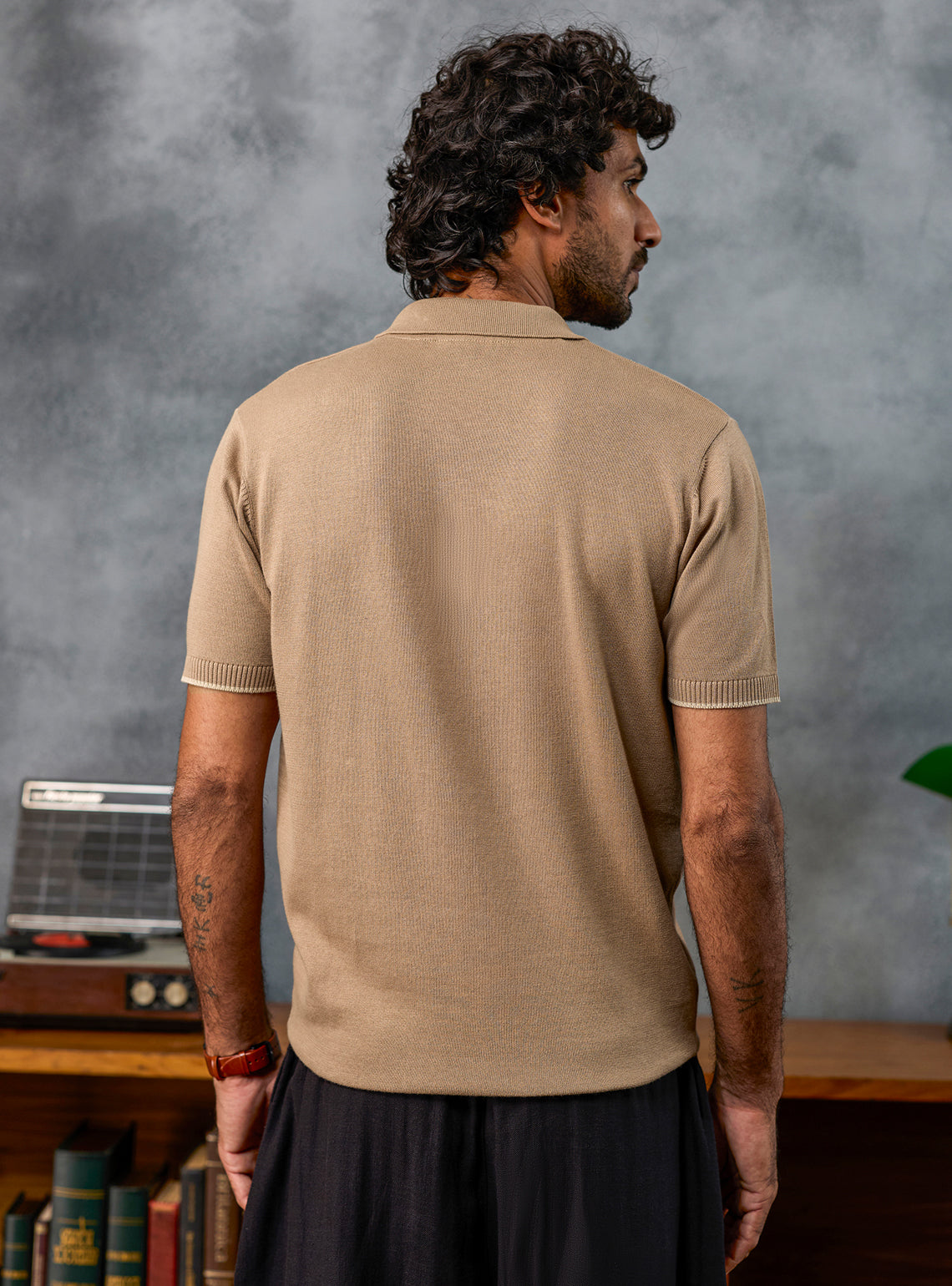 Shuffle Khaki Cotton Polo