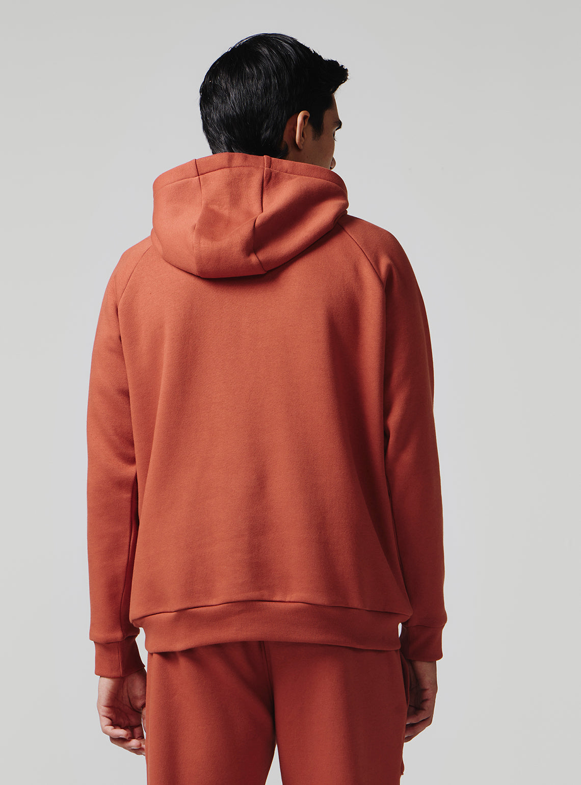 Terracotta Rust Cotton Poly Hoodie