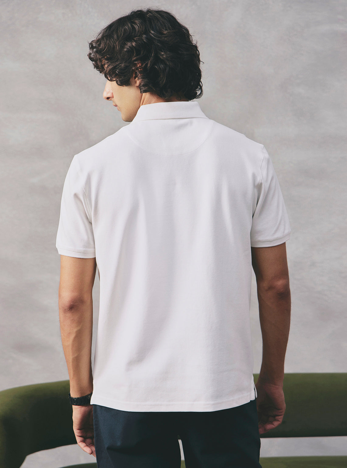Pure White Pique Polo
