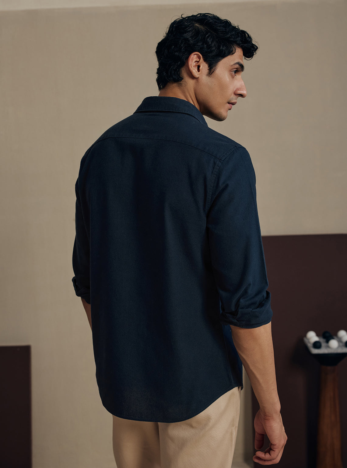 Deep Navy Cotton Shirt