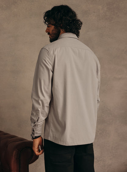 Bronco Grey Cotton Canvas Overshirt