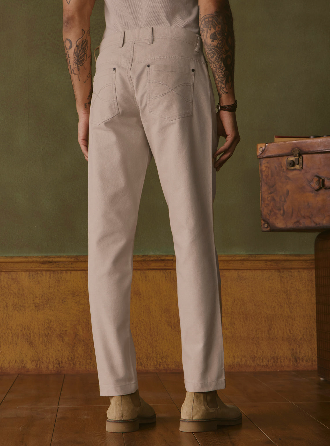 Sandstone Khaki Cotton Trouser