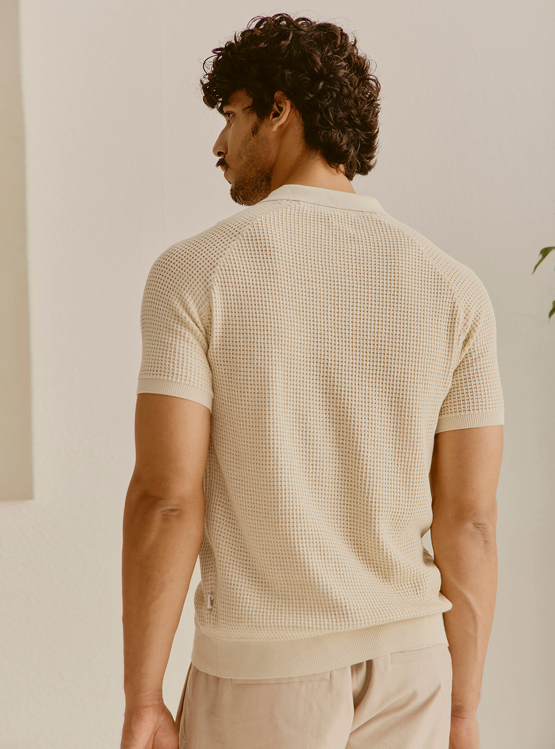 Sardinia Off-White Cotton Knit Polo
