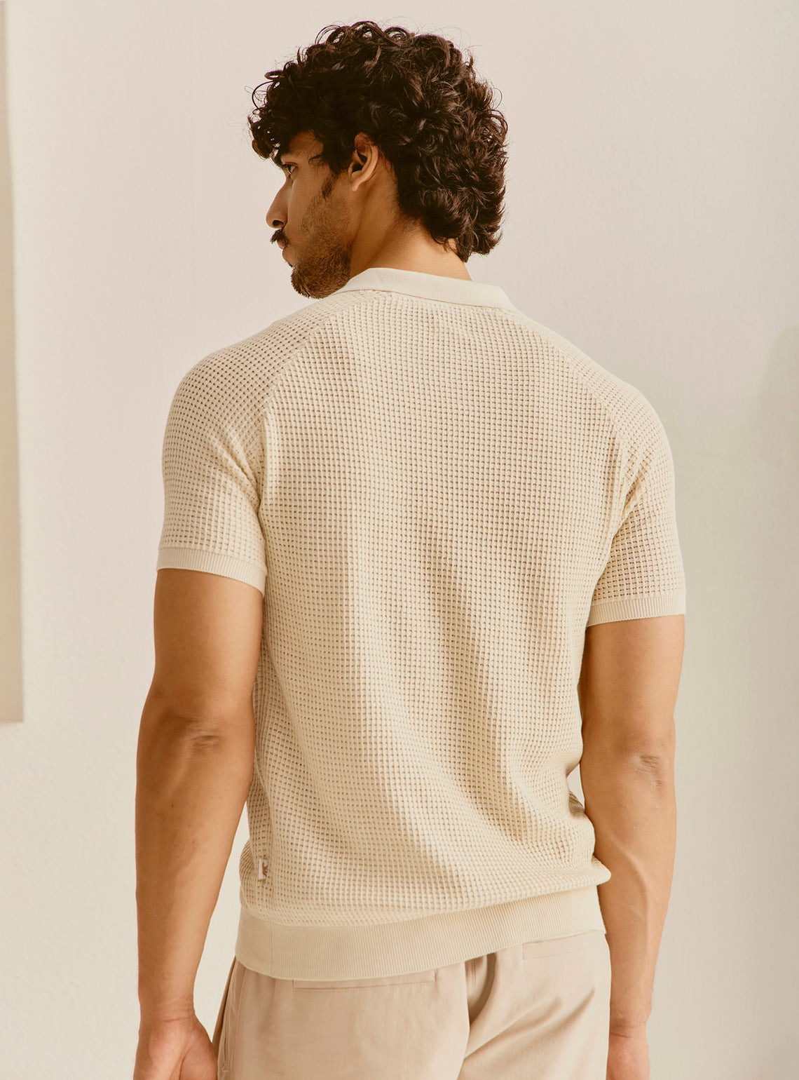 Sardinia Off-White Cotton Knit Polo