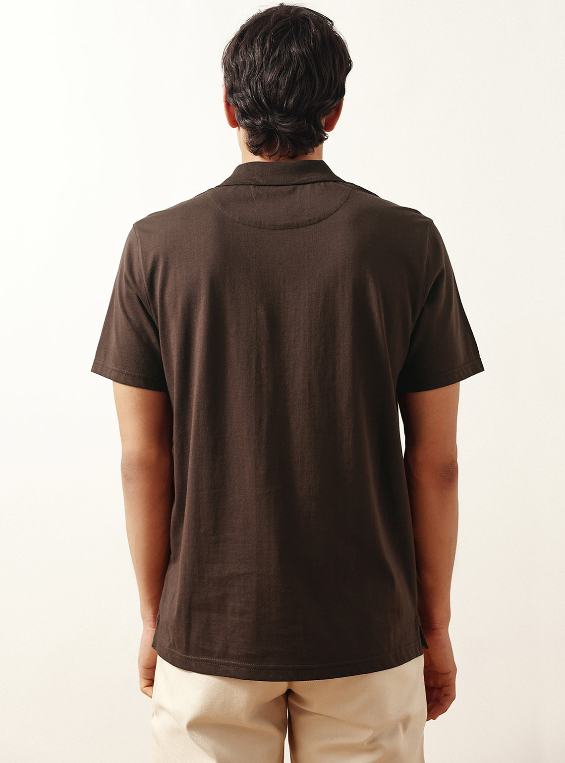 Cocoa Brown Cotton Polo