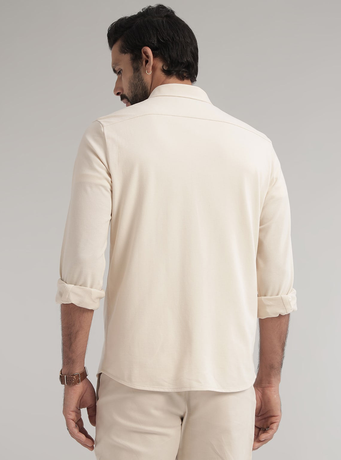 Bone White Pique Shirt