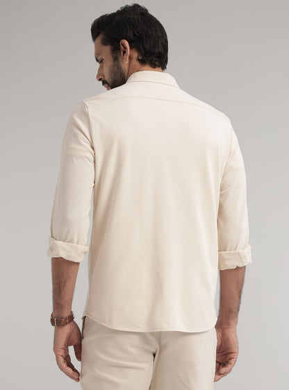 Bone White Pique Shirt