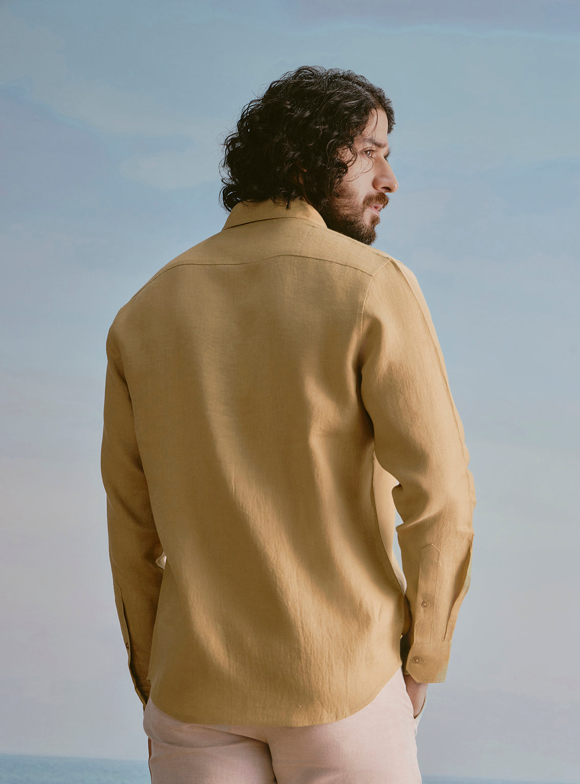 Reef Olive Linen Shirt
